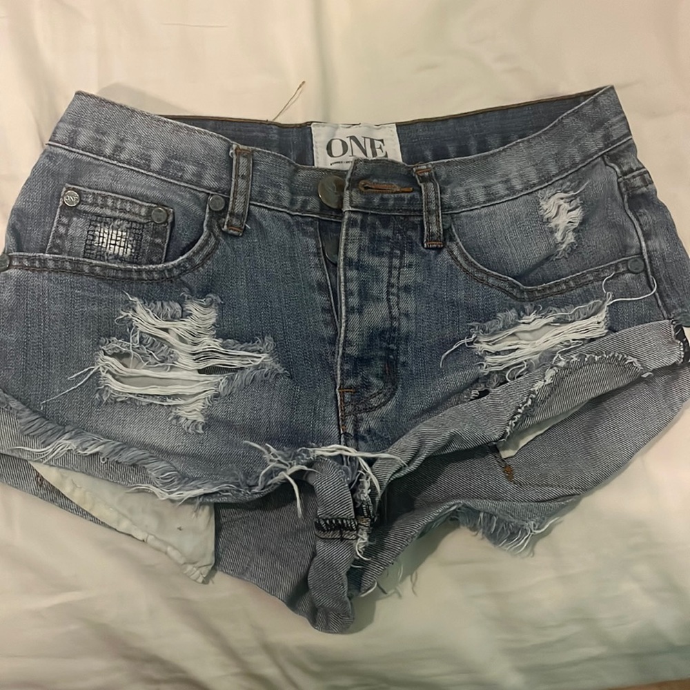 one tea spoon jean shorts